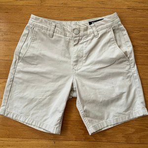 Beige/Khaki Washed Bonobos Shorts in Size 28 with 7" Inseam
